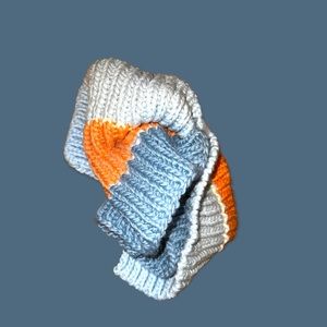 Infinity Scarf Orange and Blue